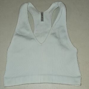 Zenana Womens Ribbed White Bralette. Sz Lg/Xlg Nwots